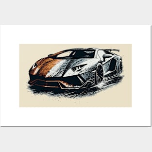 Lamborghini aventador Posters and Art